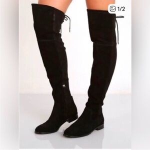DOLCE Vita Black Over-the-Knee Suede Boots 8